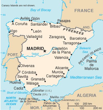 Espanja Costa Blanca Alicanten sijainti kartalla