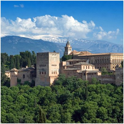 Espanja Andalusia Costa del Sol Malaga Torremolinos Granada Alhambran palatsi