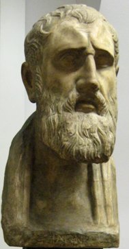Kreikkalainen filosofi Zeno patsas