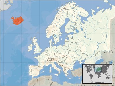 kartta Islanti sijainti