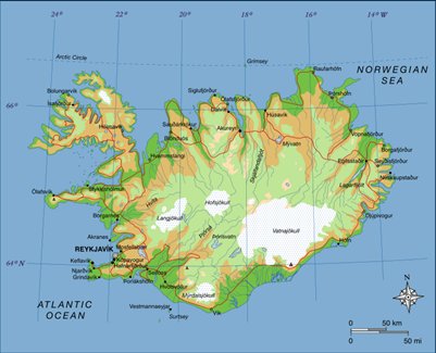 kartta Reykjavik Islanti sijainti
