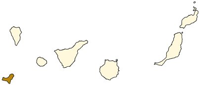Espanja Kanariansaaret El Hierron saari sijainti kartta kuva