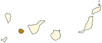 Espanja Kanariansaaret La Gomeran saari sijainti kartta