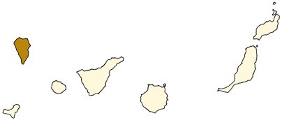 Espanja Kanariansaaret La Palman saari sijainti kartta