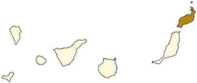 Espanja Kanariansaaret Lanzaroten saari sijainti kartta