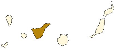 Espanja Kanariansaaret Teneriffan saari kartta kuva