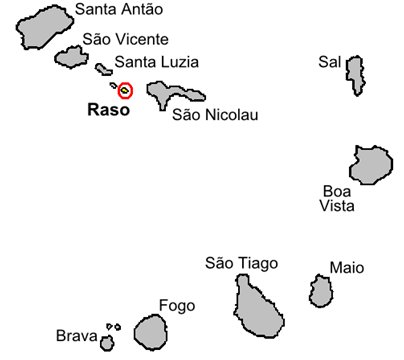 Kap Verde Rason saari sijainti kartta