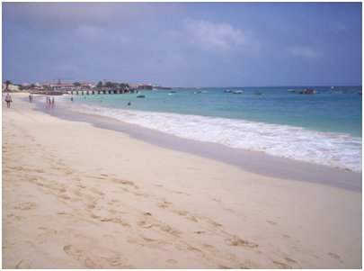 Kap Verde Sal hiekkaranta Santa Maria uimaranta