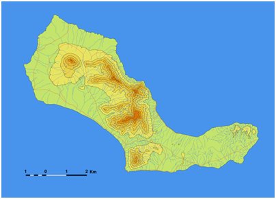 Kap Verde Santa Luzia saari sijainti kartta