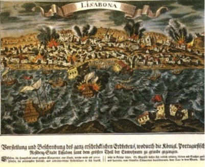 Portugalin pääkaupungin Lissabonin maanjäristys vuonna 1755