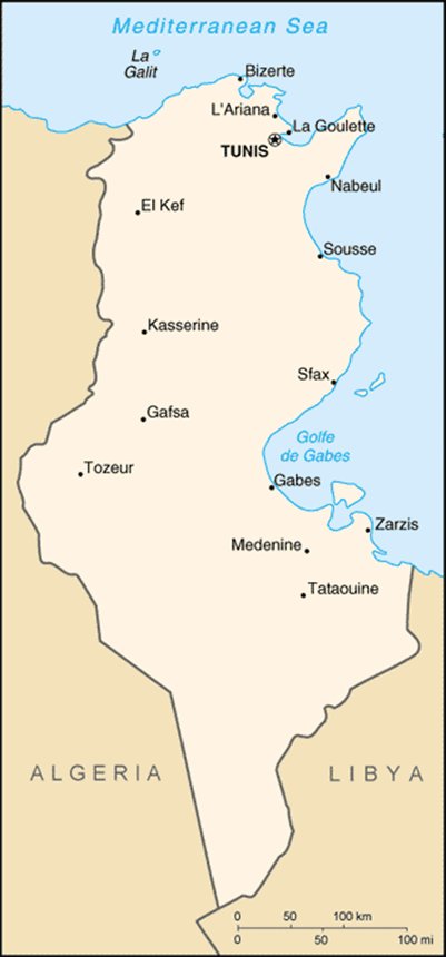 kartta Sousse Tunisia sijainti