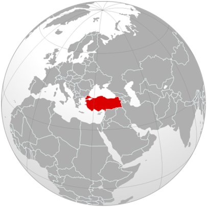 maailmankartta Turkki sijainti